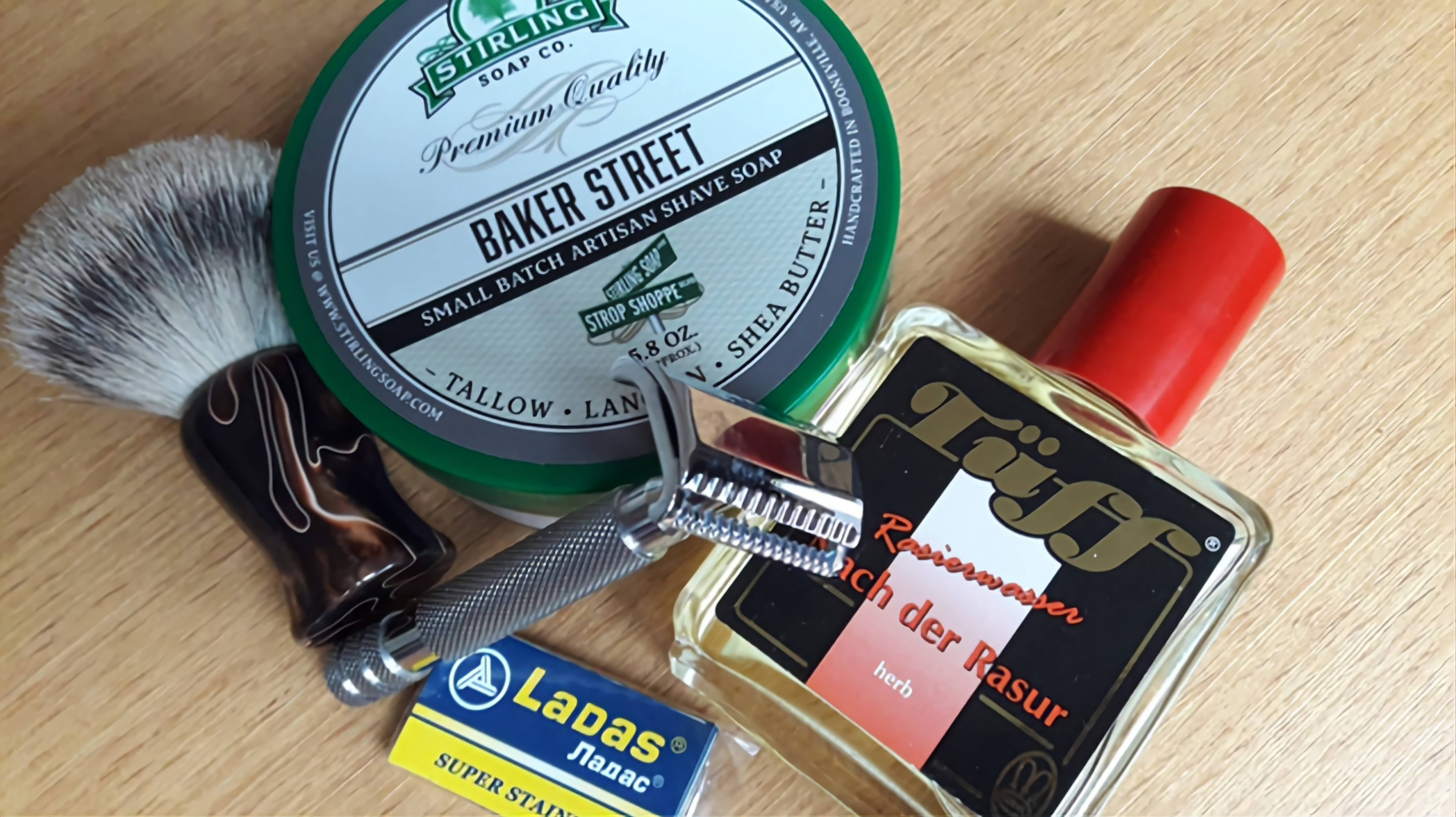 Бритье. RazoRock 37 German slant, Ladas blade, Silver tip badger, Stirling Baker street, Tüff herb смотреть онлайн
