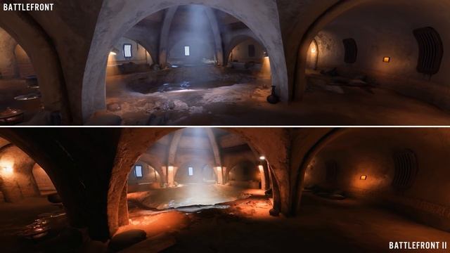 Jabba's Palace reworked | Battlefront (2015) vs Battlefront II (2017) смотреть онлайн