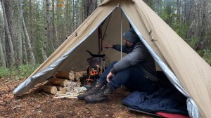 Палатка типи с печкой.