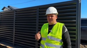 Монтаж забора жалюзи показываем все этапы работ