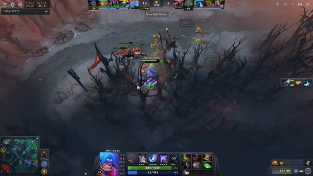 Dota 2 Anti-Mage 9121 MMR 17/2/5 (Kills/Deaths/Assists) Ranked Full Gameplay смотреть онлайн