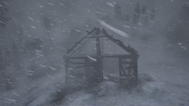 ЗВУКИ метели в сельской местности. Снежная буря и завывание ветра успокаивают. Зимняя атмосфера смотреть онлайн