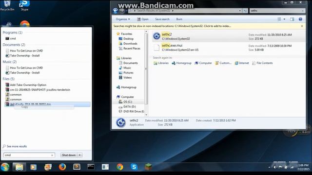 How to Change Sticky Keys (sethc) into the Command Prompt (cmd) смотреть онлайн