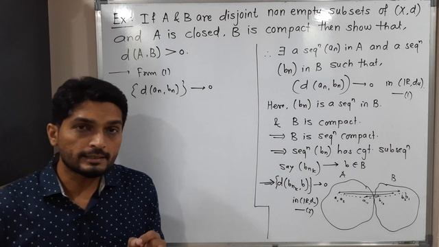 If A, B are disjoint, A is closed, B is Compact then d(A,B) is +ve | L44 | Compactness @ranjankhatu смотреть онлайн