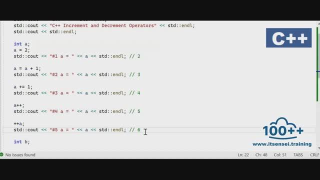 [C++] Increment and Decrement // Программирование для начинающих. https://www.itsensei.training смотреть онлайн