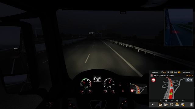 Euro Track Simulator_3 (ночь, дождь, авария на пути)