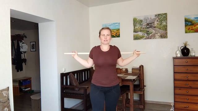 Упражнения с гимнастической палкой / Оздоровительная физкультура смотреть онлайн