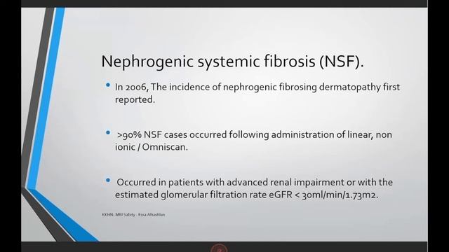 MRI Safety related to the contrast agent 2\3 السلامة في الرنين المغناطيسي смотреть онлайн