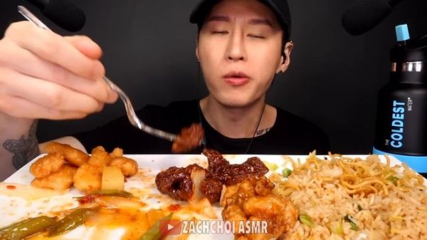 ASMR CHINESE FOOD PANDA EXPRESS MUKBANG (No Talking) EATING SOUNDS | Zach Choi ASMR