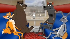 Анекдот | Заяц и Волк вышли поговорить: чем закончилась поездка? Смешной мультфильм про зверей