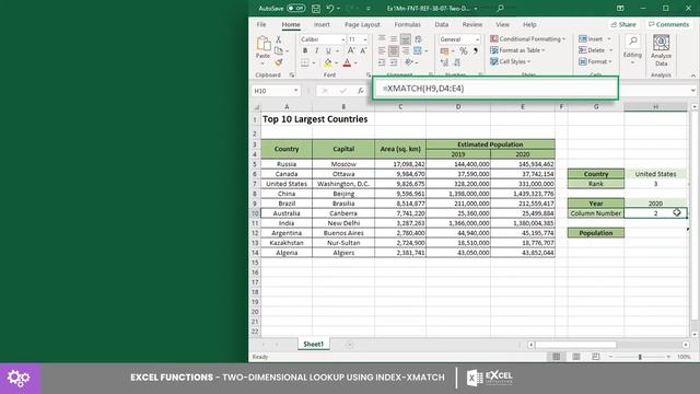 HOW TO DO A TWO-DIMENSIONAL LOOKUP USING INDEX-XMATCH IN EXCEL BY EXCEL IN A MINUTE смотреть онлайн