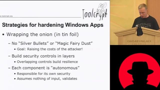 Black Hat USA 2010: Hardening Windows Applications 5/5 смотреть онлайн