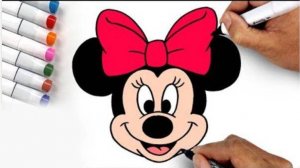 Как нарисовать Минни Маус для начинающих ЛЕГКО | Дисней