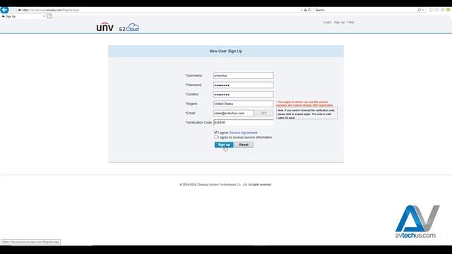 Uniview EZCloud Via Web Interface смотреть онлайн