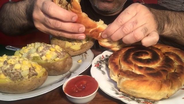 ASMR | MUKBANG | Amazing Turkish 🇹🇷 Cuisine | Kumpir & Kiymali Borek | World 🌎 Cuisine смотреть онлайн