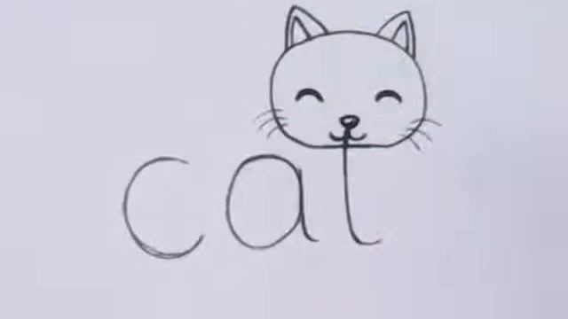 Very Easy! How to turn Words Cat Into a Carto смотреть онлайн