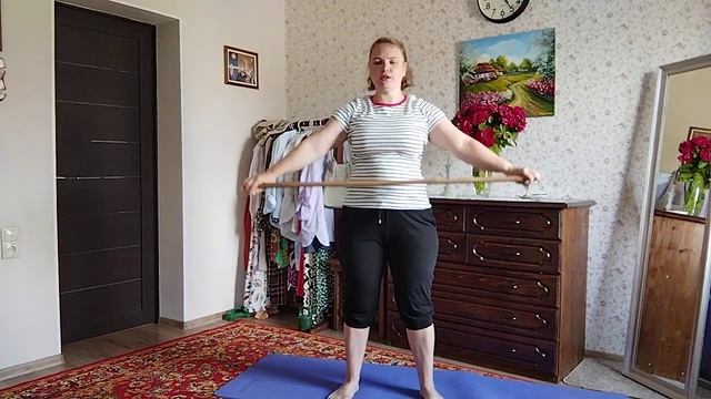 Упражнения с гимнастической палкой / Exercises with a gymnastic stick смотреть онлайн