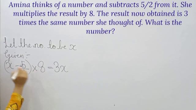 1. Amina thinks of a number and subtracts 5/2 from it. She multiplies the.... What is the number? смотреть онлайн