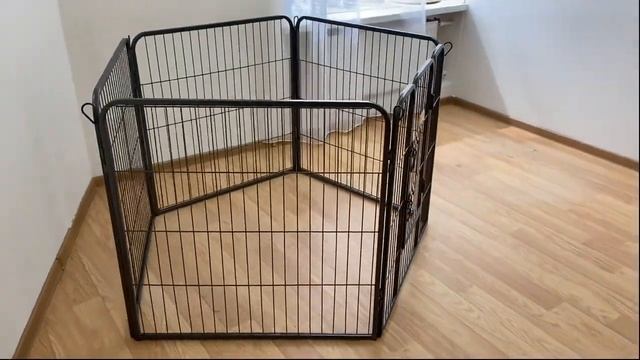 Усиленный вольер для собак 80см стальной графит, 5 секций