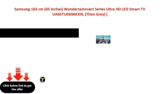 Samsung 163 cm 65 Inches Wondertainment Series Ultra HD LED Smart TV UA65TUE60AKXXL Titan Gray смотреть онлайн