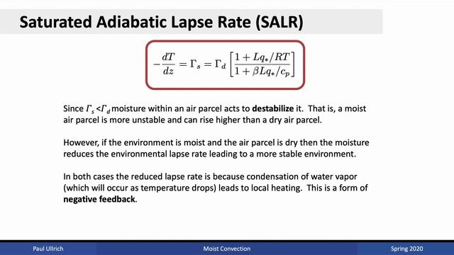 Climate Dynamics Lecture 04c Moist Convection смотреть онлайн