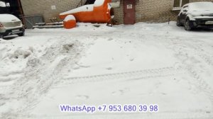 Уборка снега минипогрузчиком. Первый день зимы.