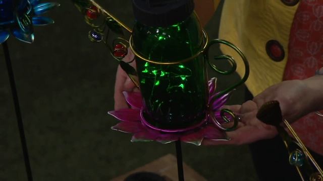 2-in-1 Solar Mason Jar Watering Can Tabletop and Garden Stake on QVC смотреть онлайн