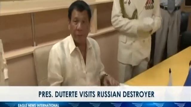 President Duterte visits Russian destroyer смотреть онлайн