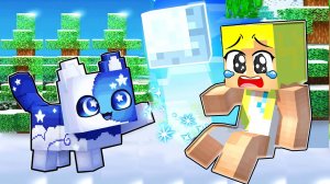 😥 МЕНЯ СПАС ЛЕДЯНОЙ КОТ в МАЙНКРАФТ! НУБИК НОВЫЕ ДРУЗЬЯ