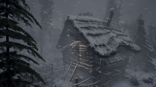 BLIZZARD in a mountain village for sleeping 5 hours. Howling wind 2025 & Blowing snow смотреть онлайн