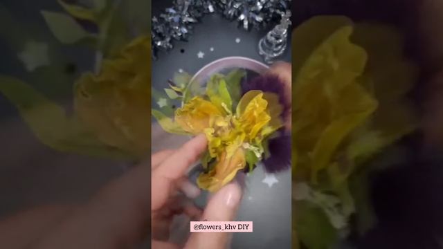 Брошь Ирис из кожи и меха @flowers_khv DIY смотреть онлайн