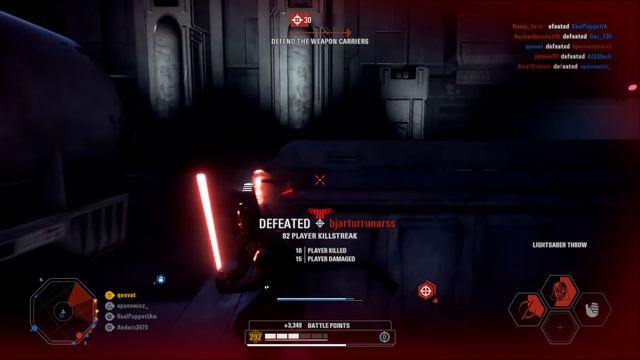 Star Wars Battlefront 2 Darth Vader 177 Killstreak (Endor)