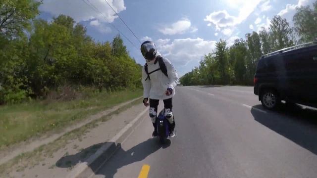 InMotion V12 HS - 50-60 км/ч по трассе.