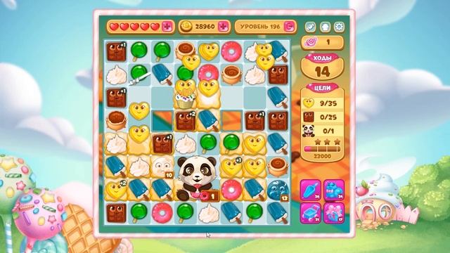 Долина сладостей 196 уровень - Candy Valley level 196 смотреть онлайн