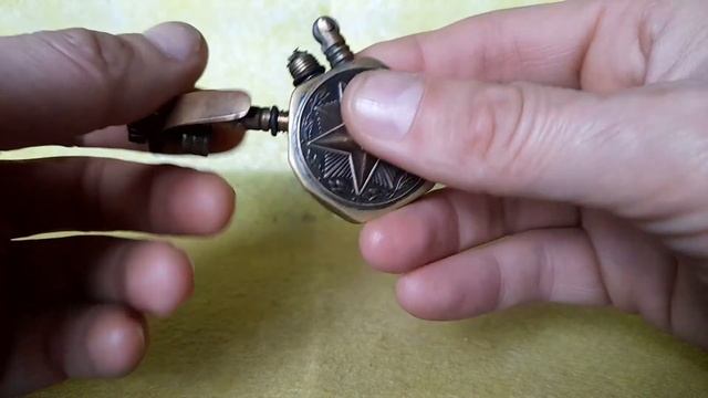 Бензиновая зажигалка, ручная работа.Звезда. смотреть онлайн