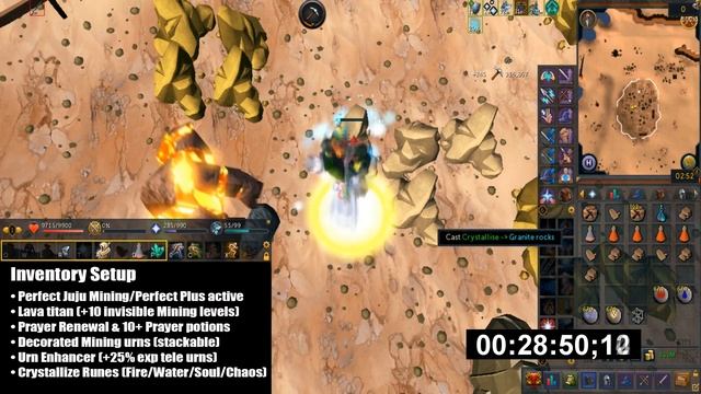 [Runescape 3] Crystallize Granite Guide 2017 | 325k+ Mining Exp/h смотреть онлайн