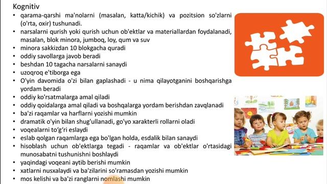 Maktabgacha Yosh Davrida Psixik Rivojlanish Xususiyatlari.