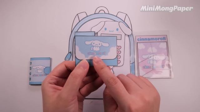 [ Paper Diy ] School Bag 산리오 시나모롤 Cinnamoroll Blind Bag ASMR
