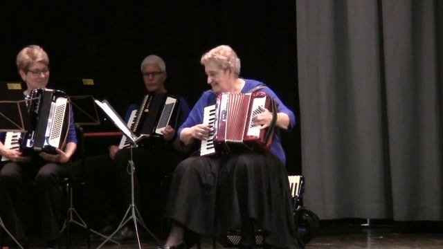 Великолепная аккордеонистка из Вены маэстро Херми Калета (80 лет) играет на своём детском аккордеоне
