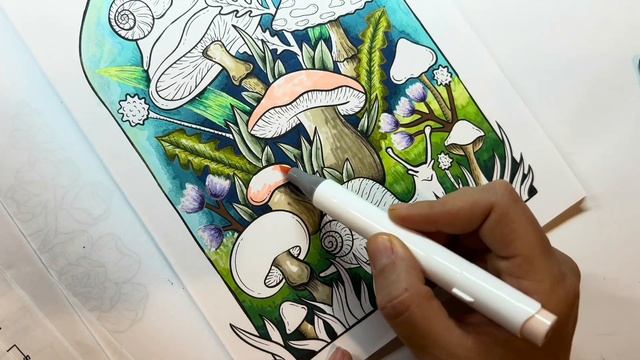 Color with me: Ohuhu Alcohol Markers! - Honolulu Series / Adult Coloring смотреть онлайн