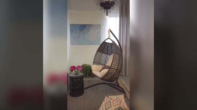 Подвесное кресло из искусственного ротанга Авиано от фабрики плетеной мебели Malacca #home #homemade