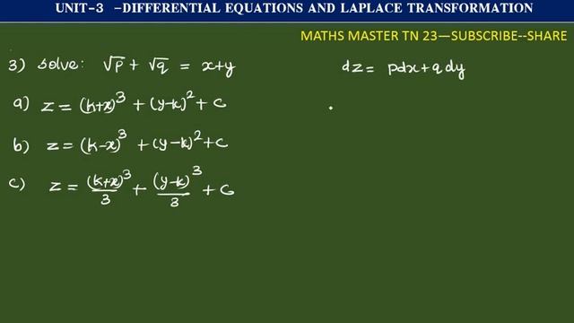 ugtrbmaths,tnpsc, partial differential equation -complete integral,type3 andtype4,tet selection exa смотреть онлайн