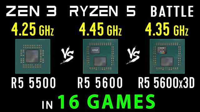 Ryzen 5 5500 vs Ryzen 5 5600 vs Ryzen 5 5600X3D Тест в 16 Играх | R5 5500 vs R5 5600 vs R5 5600x3D смотреть онлайн