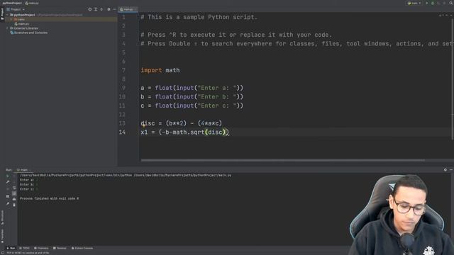 How to solve quadratic equations in python and find their roots смотреть онлайн