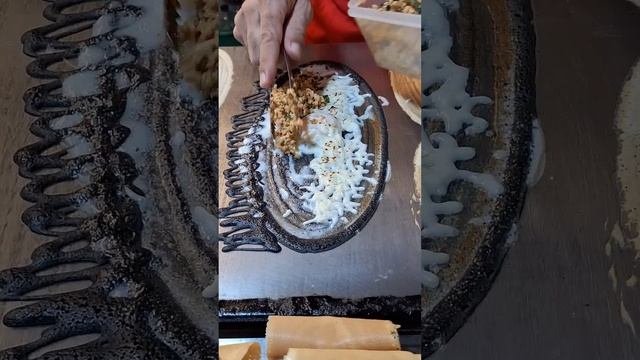 Блинчик с курицей, сыром и яйцом! Уличная тайская еда. Канал Уличная Еда / Street Food Channel смотреть онлайн