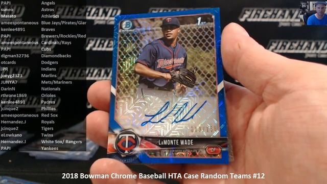 2018 Bowman Chrome Baseball HTA Case Random Teams #12 ~ 9/29/18 смотреть онлайн