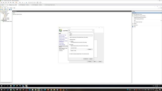 Настройка DFS (Distributed File System) Replication groups смотреть онлайн