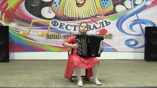 А.Корчевой "Маленький виртуоз" Баянистка Вероника КИБЕ 9 лет Станица Крыловская
