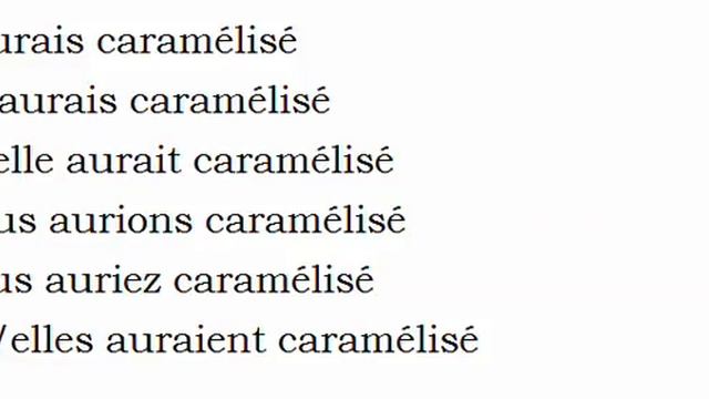 Изучение французского языка = Спряжение глаголов = Caraméliser смотреть онлайн