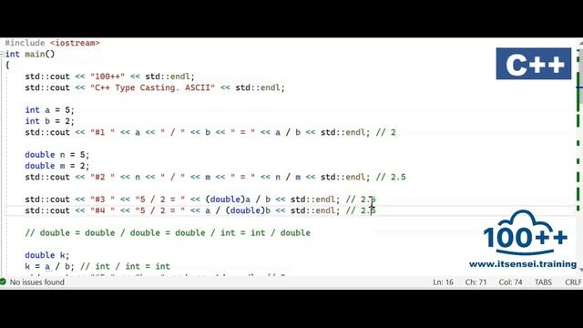[C++] Приведение типов // Программирование для начинающих. https://www.itsensei.training смотреть онлайн
